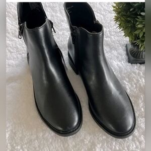 Black Leather Ankle Boots